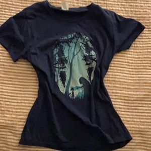blue spirited away anime t-shirt